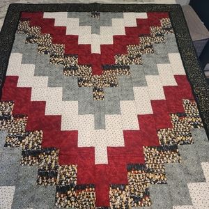 NWOT quilted throw blanket choir singing music key  theme 54×42 handmade